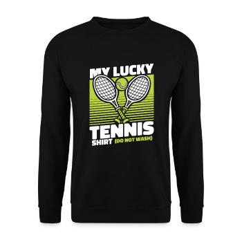 My Lucky Tennis Apparel Joueur de tennis - Sweat-shirt Unisexe - noir - Devant - Alina (178cm) & Michal (187cm)