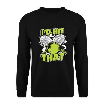 Je frapperais ce joueur de tennis entraîneur de tennis - Sweat-shirt Unisexe - noir - Devant - Alina (178cm) & Michal (187cm)