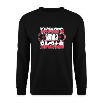 Skaters going to Skate Skatepark Skatergirl Skater - Unisex Sweatshirt - black - Front - Alina (178cm) & Michal (187cm)