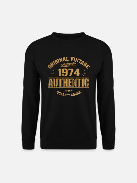 Authentisches 1974 Original 1974 Geburtstagsgeschenk - Unisex Pullover - Schwarz
