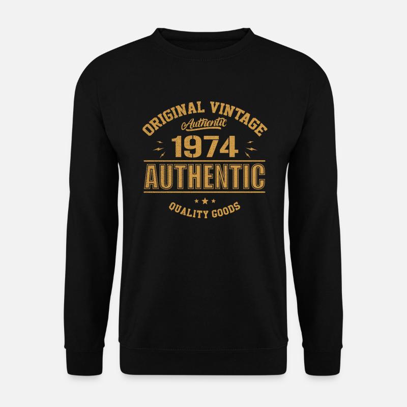 Authentisches 1974 Original 1974 Geburtstagsgeschenk - Unisex Pullover - Schwarz