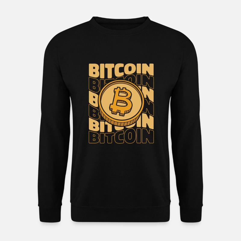 Bitcoin Text Crypto Kryptowährung Blockchain - Unisex Pullover - Schwarz