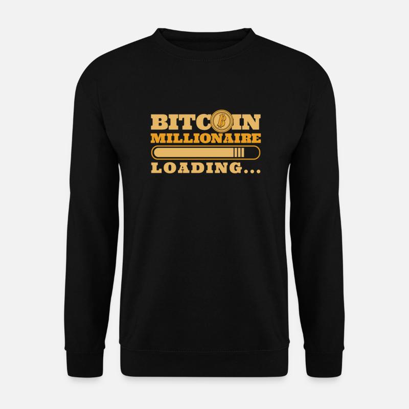 Bitcoin Millionaire Loading Blockchain Crypto - Unisex Pullover - Schwarz