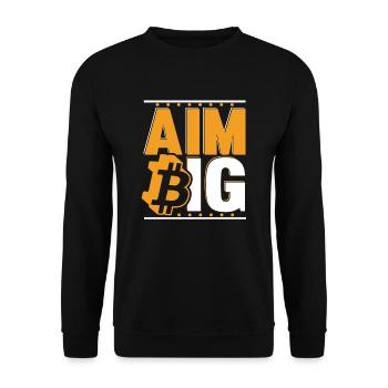 Viser Big Blockchain Crypto Crypto-monnaie Bitcoin - Sweat-shirt Unisexe - noir - Devant - Alina (178cm) & Michal (187cm)