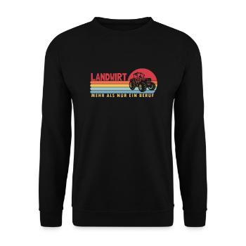 Farmer more than a profession organic farmer farmer - Unisex Sweatshirt - black - Front - Alina (178cm) & Michal (187cm)