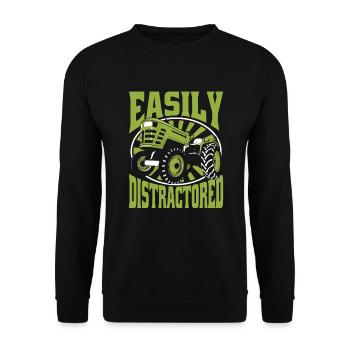 Easily Distractored Organic Farmer Farmer Agriculture - Unisex Sweatshirt - black - Front - Alina (178cm) & Michal (187cm)