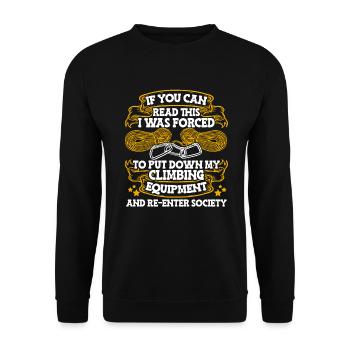 Si vous pouvez lire ce sport escalade de vitesse - Sweat-shirt Unisexe - noir - Devant - Alina (178cm) & Michal (187cm)