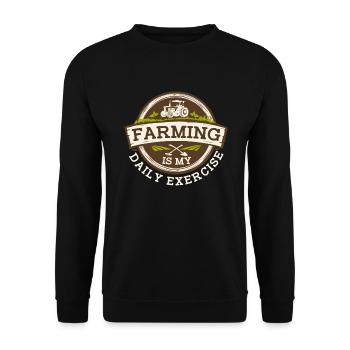L’agriculture est mon exercice quotidien Biobauer Bauer - Sweat-shirt Unisexe - noir - Devant - Alina (178cm) & Michal (187cm)
