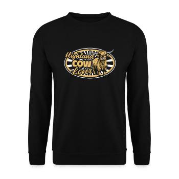 Highland Cow Lover Highland Cow Breeder Highland - Unisex Sweatshirt - black - Front - Alina (178cm) & Michal (187cm)