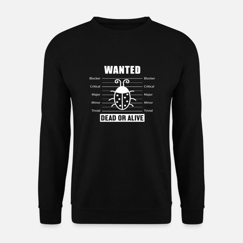 Bugs Wanted Softwareentwickler Developer - Unisex Pullover - Schwarz