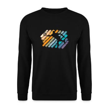 Retro Paddleball Paddle Tennis Padel Tennis Padel - Unisex Sweatshirt - black - Front - Alina (178cm) & Michal (187cm)