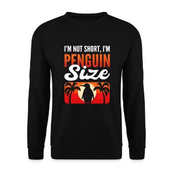 Je ne suis pas petit, je suis pingouin de taille manchot royal - Sweat-shirt Unisexe - noir - Devant - Alina (178cm) & Michal (187cm)