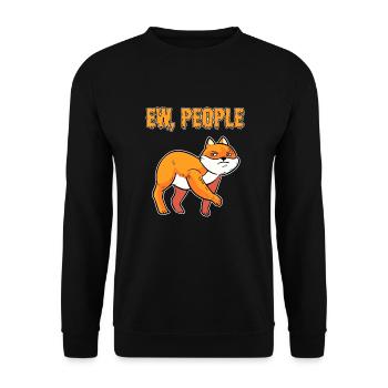 Ew People Miezekatze Kätzchen Hauskatze Katze - Unisex Pullover - Schwarz - Vorne - Alina (178cm) & Michal (187cm)