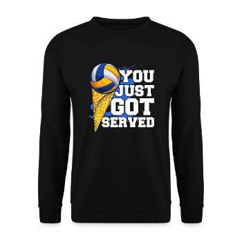 You Just Got Served Volleyball Player Volleyball - Unisex Sweatshirt - black - Front - Alina (178cm) & Michal (187cm)