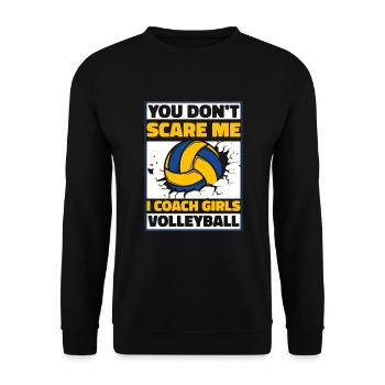 I Coach Girls Volleyball Volleyball Player - Unisex Sweatshirt - black - Front - Alina (178cm) & Michal (187cm)