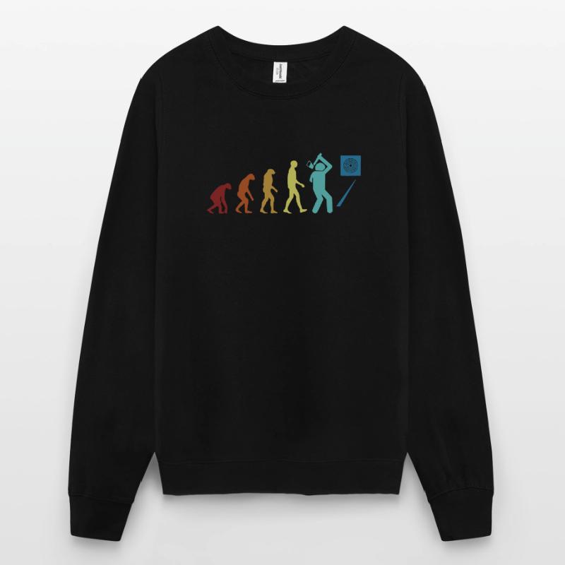 Axe Throwing Evolution Axe Throwing Game Axe Sweat-shirt Unisexe