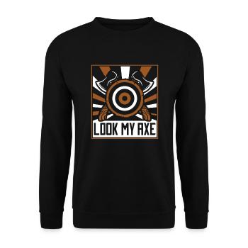 Look My Axe Axe Throwing Competition Game Axe - Unisex Sweatshirt - black - Front - Alina (178cm) & Michal (187cm)