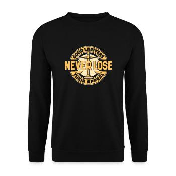 Good Lawyers Never Lose Their Appeal Attorney - Unisex Sweatshirt - black - Front - Alina (178cm) & Michal (187cm)