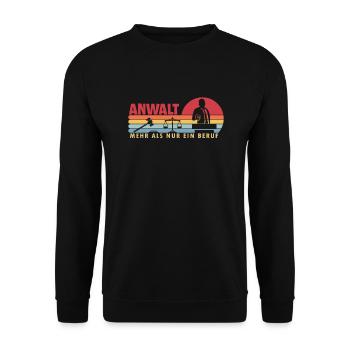 Anwalt mehr als ein Beruf Legal Counsel - Unisex Sweatshirt - black - Front - Alina (178cm) & Michal (187cm)