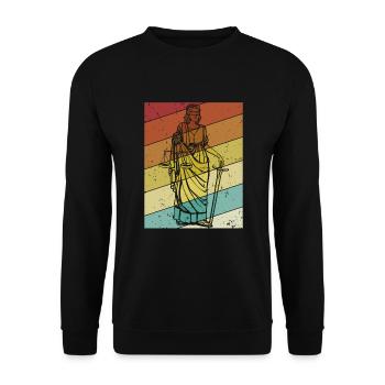 Rétro Conseiller juridique Procureur général Droit - Sweat-shirt Unisexe - noir - Devant - Alina (178cm) & Michal (187cm)