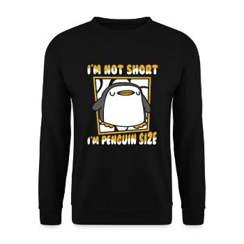 Je ne suis pas petit, je suis pingouin taille manchot empereur - Sweat-shirt Unisexe - noir - Devant - Alina (178cm) & Michal (187cm)