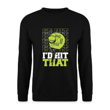 Je frappais ce padel, ce padel, ce padel - Sweat-shirt Unisexe - noir - Devant - Alina (178cm) & Michal (187cm)