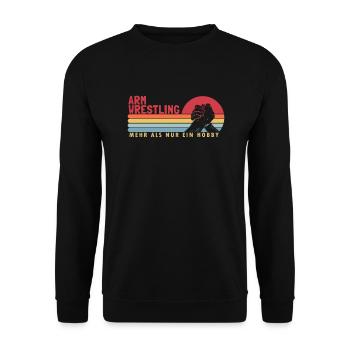Le bras de fer plus qu’un bras d’exercice de loisir - Sweat-shirt Unisexe - noir - Devant - Alina (178cm) & Michal (187cm)