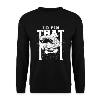 J’épinglerais ce bras d’entraîneur d’exercice de techniques - Sweat-shirt Unisexe - noir - Devant - Alina (178cm) & Michal (187cm)