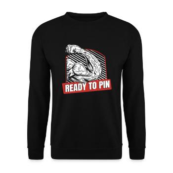 Prêt à épingler les techniques de lutte à main Trainer - Sweat-shirt Unisexe - noir - Devant - Alina (178cm) & Michal (187cm)