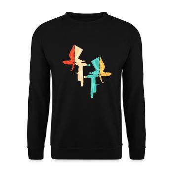 Rétro Voiture Spray Automobile Véhicule Peinture De Voiture - Sweat-shirt Unisexe - noir - Devant - Alina (178cm) & Michal (187cm)