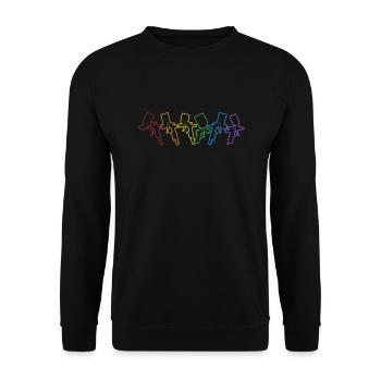 LGBT Rainbow Car Spray Automotive Vehicle Car - Unisex Sweatshirt - black - Front - Alina (178cm) & Michal (187cm)