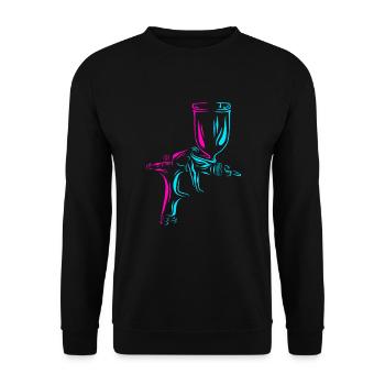 Peinture de carrosserie de véhicule automobile de pulvérisation de voiture - Sweat-shirt Unisexe - noir - Devant - Alina (178cm) & Michal (187cm)
