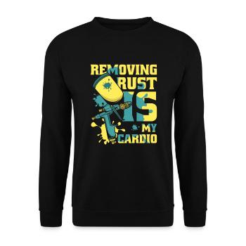 Removing Rust Is My Cardio Vehicle Car Spray Car - Unisex Sweatshirt - black - Front - Alina (178cm) & Michal (187cm)