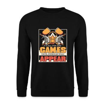 Jusqu’à ce que les trous d’épingle apparaissent encore Car Spray Automobile - Sweat-shirt Unisexe - noir - Devant - Alina (178cm) & Michal (187cm)