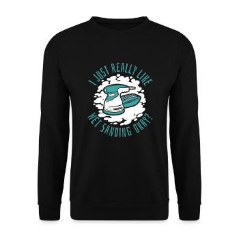 Just Really Like Wet Sanding Car Spray Vehicle - Unisex Sweatshirt - black - Front - Alina (178cm) & Michal (187cm)
