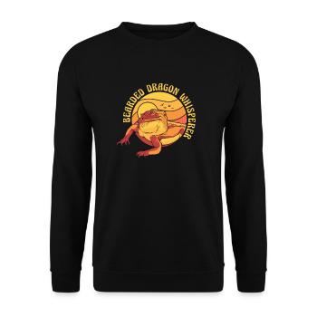 Bearded Dragon Whisperer Pogona Pet Lizard - Unisex Sweatshirt - black - Front - Alina (178cm) & Michal (187cm)