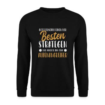Außenangreifer Bester Stratege Volleyballerin - Unisex Pullover - Schwarz - Vorne - Alina (178cm) & Michal (187cm)
