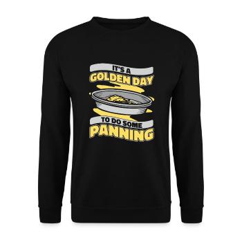 C’est un jour d’or pour faire de l’orpaillage de mineur - Sweat-shirt Unisexe - noir - Devant - Alina (178cm) & Michal (187cm)