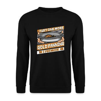 Nur noch ein Goldwaschen Ich verspreche Miner Gold - Unisex Pullover - Schwarz - Vorne - Alina (178cm) & Michal (187cm)