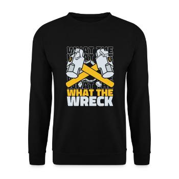 Was The Wreck Home Improvement Experts House - Unisex Pullover - Schwarz - Vorne - Alina (178cm) & Michal (187cm)