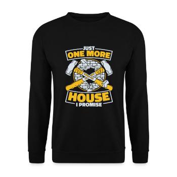 Nur noch ein Haus, das ich verspreche, Home Wrecker House - Unisex Pullover - Schwarz - Vorne - Alina (178cm) & Michal (187cm)