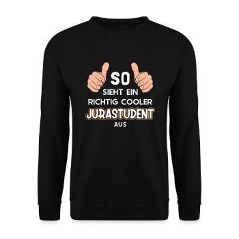 So sieht ein cooler Jurastudent aus Law School - Sweat-shirt Unisexe - noir - Devant - Alina (178cm) & Michal (187cm)