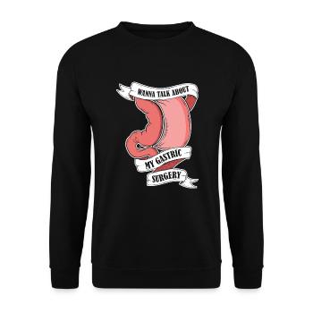 Je veux parler de ma chirurgie gastrique Gastrique - Sweat-shirt Unisexe - noir - Devant - Alina (178cm) & Michal (187cm)