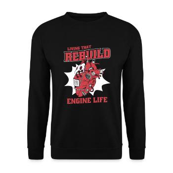 Leben, das die Lebensdauer des Motors wieder aufbaut Katheter öffnen - Unisex Pullover - Schwarz - Vorne - Alina (178cm) & Michal (187cm)
