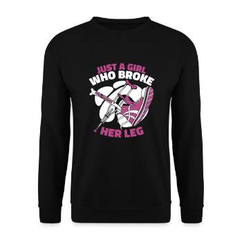 Juste une fille qui s’est cassé la jambe os cassé os - Sweat-shirt Unisexe - noir - Devant - Alina (178cm) & Michal (187cm)
