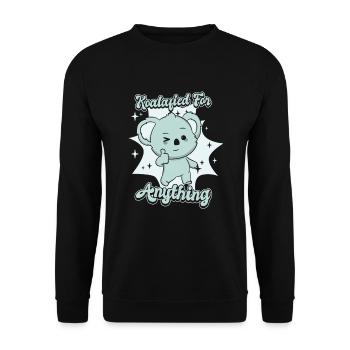 Koalafied pour tout ce qui est Koalabear Eucalyptus Amoureux - Sweat-shirt Unisexe - noir - Devant - Alina (178cm) & Michal (187cm)