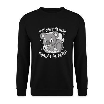 Why Can't We Keep Koalabear Phascolarctos - Unisex Sweatshirt - black - Front - Alina (178cm) & Michal (187cm)