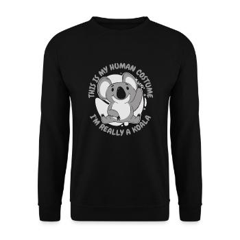 This Is My Human Costume I'm Really A Koala - Unisex Sweatshirt - black - Front - Alina (178cm) & Michal (187cm)