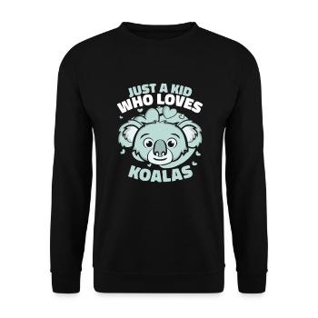 Just A Kid Who Loves Koalas Koalabear Eucalyptus - Unisex Sweatshirt - black - Front - Alina (178cm) & Michal (187cm)