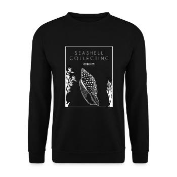 Seashell Collecting Chinese Hanzi Shell Seashell - Unisex Sweatshirt - black - Front - Alina (178cm) & Michal (187cm)
